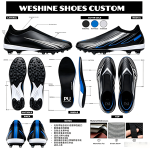 Scarpe da <span class=keywords><strong>Calcio</strong></span> Indoor IC con Tomaia in PU, Resistenti all'Usura e Antiscivolo, Unisex, per Tutte le Stagioni, per Allenamento - Product Image 2