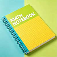 Cahier de mathématiques personnalisé, reliure spirale, format A5, papier quadrillé, pour l'école et les étudiants en mathématiques