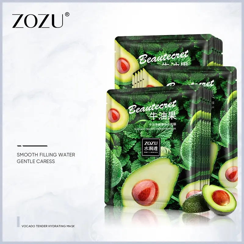 ZOZU avocado mask moisturizing mini extract comfortable lighten revitalizes skin hydrating mask for face