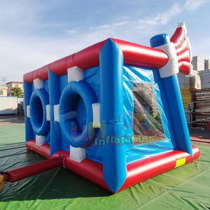 Structures gonflables interactives de qualité commerciale pour fêtes de carnaval en plein air, jeux de lancer de hache à double piste pour enfants - Product Image 3