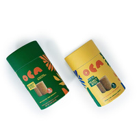 Tube en papier de qualité alimentaire recyclable écologique pour morsures d'arachides avec couvercle en métal à l'intérieur
