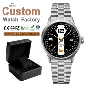 Fabricant OEM ODM de montres en quartz personnalisées de qualité supérieure avec logo, super lumineuses, entièrement en acier inoxydable, montres de ville pour hommes - Product Image 1