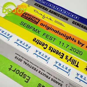 Factory Wholesale Waterproof Custom 1 Off Use Kid Parks/Playground Admission Tickets Tag Paper ID Tyvek Wristband