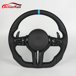 พวงมาลัยรถยนต์ลายทางหนังพรุนสำหรับแข่ง X3/X5/3ชุด F15 F20 <span class=keywords><strong>F21</strong></span> F22 F23 F25 F30 E70 E60 E46 - Product Image 2