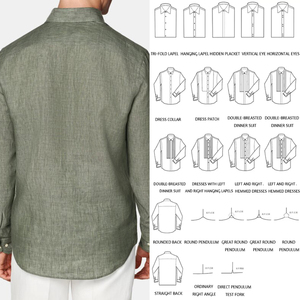 OEM Custom High-End camicie di <span class=keywords><strong>lino</strong></span> per gli uomini italiani Business Party matrimonio Casual filato tinto primavera stagione all'ingrosso - Product Image 5