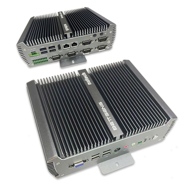 New Mini Desktop Computer Intel Core I7 7500U Dual Core Quad Thread DDR4 6 RJ45 Gigabit LAN Industrial Fanless Mini PC