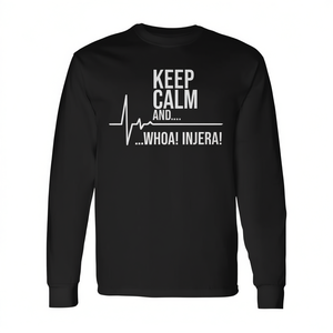Maglietta a maniche lunghe Keep Calm And Whoa Injera per gli amanti dell'injera - Product Image 2