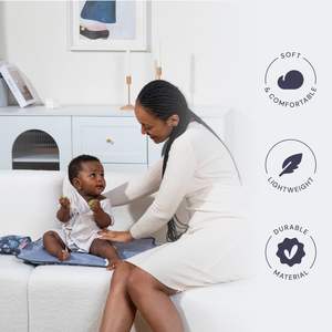 Échantillon gratuit Tapis à langer pour bébé imprimé doux imperméable pliable Voyage Rembourrage doux Maman Bébé Maternité Mate Couche-culotte - Product Image 3