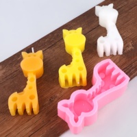 Moule en silicone de qualité alimentaire pour décoration de gâteaux, bougies, savons, argile douce, plâtre aromatique, avec formes de grenouille, éléphant, girafe, hibou
