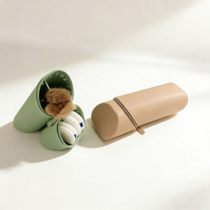 Silicone <b>Makeup</b> Brush <b>Holder</b> 1-3L Eco-Friendly Cosmetic Organizer Travel Portable Desk Storage Case - Product Image 3