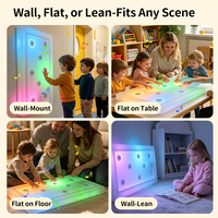 Lampe murale interactive JUNTIAN, jouets éducatifs Montessori, lumières colorées, bordure LED, jeu de Whac-A-Mole pour enfants