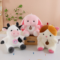 Peluche Vache Laitière Adorable en Position Assise, Réaliste, en Coton PP, Cadeau pour Enfants, Compagnon de Sommeil Doux ; Vente en Gros