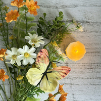 Vente en gros de fleurs artificielles de marguerites sauvages de haute qualité, fabriquées à la main en plastique, pour décorations de Pâques et de Noël