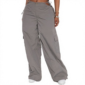 Fashion Women's Cargo Pants Wide Leg High Rise Utility Trousers Comfortable Streetwear Cargo Bottoms Wholesale Supplier - Product Image 1