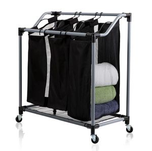 ตะกร้าใส่เสื้อผ้าใส่เสื้อผ้าแบบทันสมัยทำจากเหล็กทนทานปรับแต่งได้ตามต้องการใช้ในบ้าน - Product Image 2