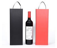 Boîte cadeau pour vin en carton recyclable avec logo personnalisé, étiquette privée, fermeture magnétique rigide, simple/double bouteille, noir mat, emballage OEM