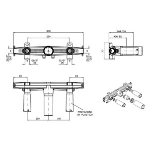 Zucchetti ISY22 miscelatore bagno-doccia metallo nero-verde Aver accessorio per il rubinetto del bagno elegante - Product Image 4
