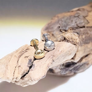 Rui Qian ตะปูเจาะ G23ไทเทเนียมอัลลอยทรงเสน่ห์ต่างหูไทเทเนียมแท้ F136สวยงามเครื่องประดับแฟชั่น - Product Image 4