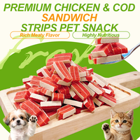 Friandises en bandes de poulet et de morue pour chiens et chats – Faible teneur en gras, soutien nutritionnel, santé de la peau et du pelage – Chews – Approvisionnement direct usine