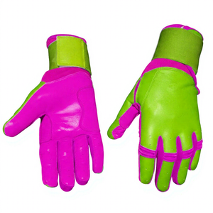 ถุงมือตีเบสบอลหนังแท้สำหรับมืออาชีพ สีชมพูและสีเขียว น้ำหนักเบา ระบายอากาศได้ดี กันลื่น ออกแบบพิเศษสำหรับผู้ชาย เล่นกีฬากลางแจ้ง - Product Image 1