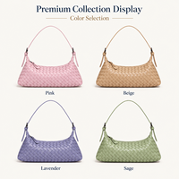 Sac à main vintage en cuir PU tressé, style minimaliste français, décontracté, avec bandoulière réglable, résistant à l'eau, grande capacité pour femme - Personnalisable