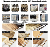 Extensiones de Cabello de Queratina Remy Ruso Double Drawn con Cutícula Alineada U Flat I Tip 100% Humano al por Mayor para Salón