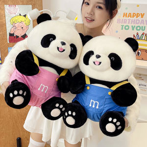 Lindo Peluche de <span class=keywords><strong>Panda</strong></span> con Overol de M&M's, Juguete de Peluche Corto Relleno de Algodón PP, Peluche Súper Suave, Venta al por Mayor y al Detal - Product Image 3