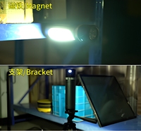Lampe de travail LED multifonctionnelle rechargeable, magnétique, pour atelier, camping, lampe torche COB 1000LM, charge Type-C, IP44, réglable