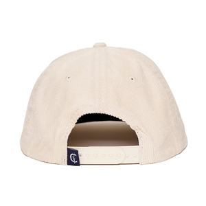 Gorras de Pana Blancas Personalizadas de 5 Paneles Sin Estructura con Cierre a Presión y Logotipo Bordado - Product Image 4