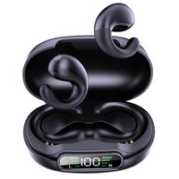 Écouteurs sportifs OWS à clipser, à oreille libre, avec réduction de bruit ENC, Bluetooth 5.3, étanchéité IPX5, chipset Jerry et affichage numérique
