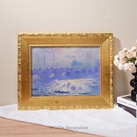 Peintures de paysages européens, fleurs, art mural vintage, cadre en bois, décoration murale de luxe pour mariage, toile, décoration intérieure