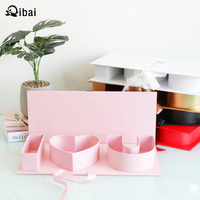 Boîte à fleurs Qibai Saint Valentin je t'aime avec couvercle boîte-cadeau d'amour de fleur emballage de luxe rigide boîtes à fleurs pour la fête des mères