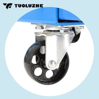 Nouvel outil de maintenance de moteur de voiture bleu grue hydraulique à bras unique avec support de moteur rotatif 2T grue de magasin pliable