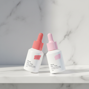 Wholesale 30ml 50ml 1oz 2oz Flat Shoulder Glass Dropper <b>Bottles</b> for Hair Body Face Serum, Empty Cosmetic <b>Bottle</b> - Product Image 1