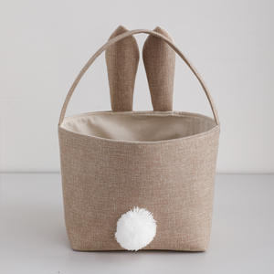 Hot Selling Large <strong>Easter</strong> Bucket Candy Bunny Bag Factory Direct <strong>Sale</strong> Cute Linen <strong>Easter</strong> <strong>Baskets</strong> - Product Image 3