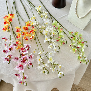 Orquídeas Phalaenopsis Artificiales de Seda, Rama Individual, Alta Simulación, Decoración para el Hogar, Sala de Estar, Mesa de Centro - Product Image 4