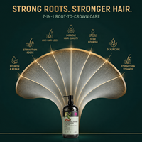 Champú al por mayor de Ganoderma Negro y Polygonum 500ml Líquido para el Crecimiento del Cabello, Fortalecimiento, Nutrición y Reparación del Cuero Cabelludo para Adultos