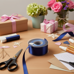 ริบบิ้นผ้าซาตินอิลัน 5.0 ซม. 25 หลา สีกรมท่า D35 - Product Image 3