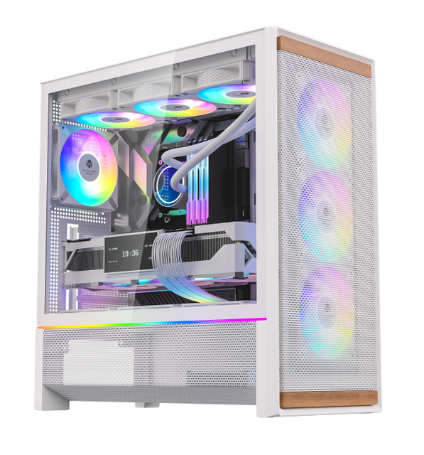 E-ATX/ATX Gaming Case 0.5mm Steel Type C Toolless Panels Support 360 Radiator High-Airflow Computer Gaming case