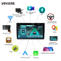 Reproductor de DVD para coche Voyeego, pantalla táctil para coche, sistema de navegación por Radio estéreo GPS de 9/10 pulgadas, Audio, vídeo electrónico automático