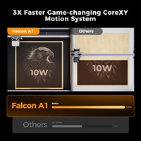 Nouveau graveur et découpeur laser à diode 10W Falcon A1 avec caméra intelligente pour bois, cuir, pierre - Prise en charge DXF