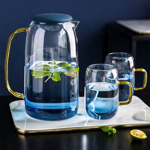 Juego de botellas de agua fría con diseño elegante, botella de agua fría de gran capacidad, resistente a altas temperaturas, de borosilicato de alta calidad. - Product Image 3