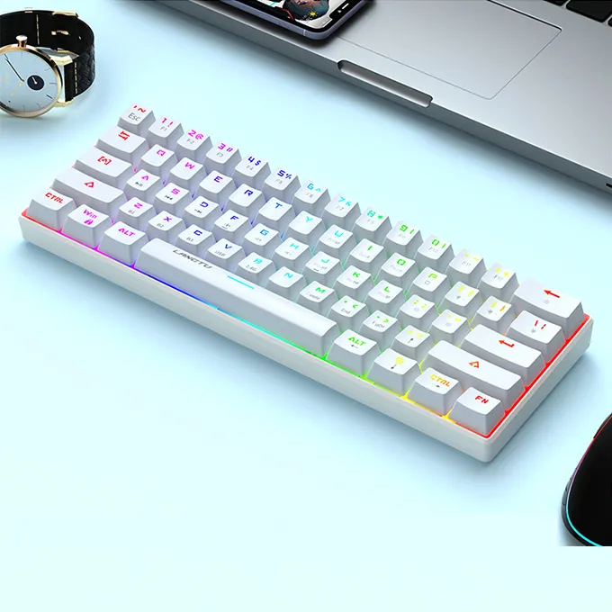 Hot Sell Rk61 Gk61 Sk61 ABS Keycaps 60% Mini Wired Led Gaming Mechanical Keyboard