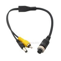 GX12 4-Pin Aviation Femelle RCA Mâle DC Mâle Fiche 5M Caméra de Sécurité de Voiture Câble Audio Vidéo Tresse Blindage PVC Veste 5mm