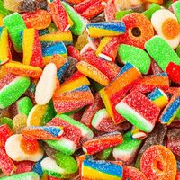 Fabricants chinois de confiseries OEM, vente en gros de bonbons gélifiés fruités en vrac, saveur sucrée, bouteille de 1 kg, halal