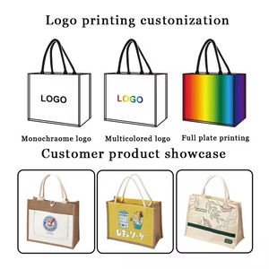 Customizable Burlap Tote Bags Various Styles Jute Material Meet Different Customer Needs Cartoon Pattern Type According <strong>Drawings</strong> - Product Image 4