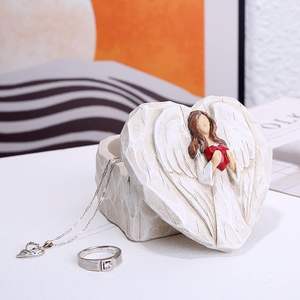 Shunxu оптовая продажа, смола, сердце, ангел, статуэтка на память, безделушка - Product Image 6