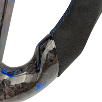 Volant personnalisé en fibre de carbone forgée bleu pour Toyota GR Land Cruiser LC 200 300 LC300 Prado 120 Fortuner