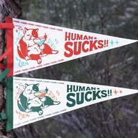 Drapeaux de bannière saisonniers de Noël personnalisés imprimés fanions promotionnels non tissés imperméables et écologiques pour décor de fête de mode
