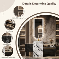 Meubles de salle de bain modernes de luxe, grands meubles-lavabos sur pied, meuble autoportant, armoire en bois massif pour salles de bain modernes et luxueuses